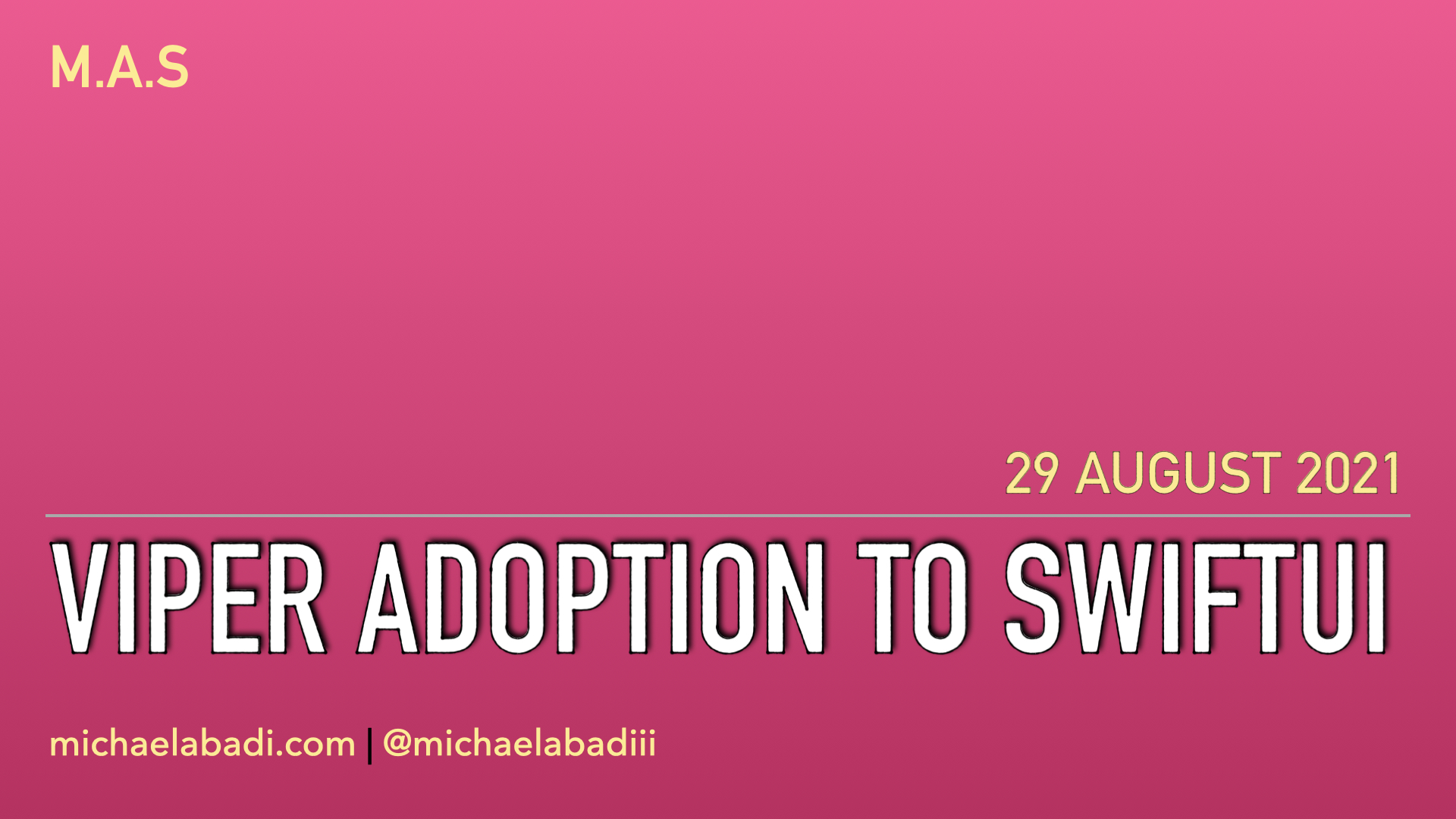 VIPER adoption to SwiftUI